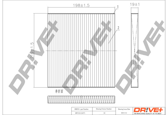 Filtru, aer habitaclu (DP1110120075 DRIVE) TOYOTA