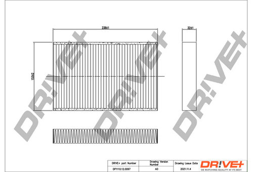Filtru, aer habitaclu (DP1110120097 DRIVE) NISSAN,RENAULT