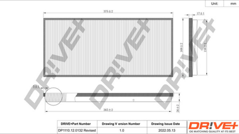 Filtru, aer habitaclu (DP1110120132 DRIVE) MERCEDES-BENZ,VW