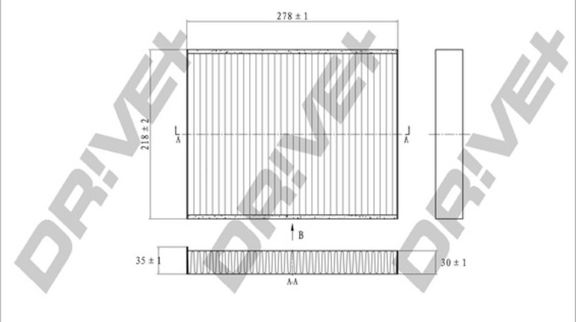 Filtru, aer habitaclu (DP1110120164 DRIVE) AUDI,PORSCHE,VW