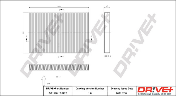 Filtru, aer habitaclu (DP1110120225 DRIVE) AUDI,SEAT