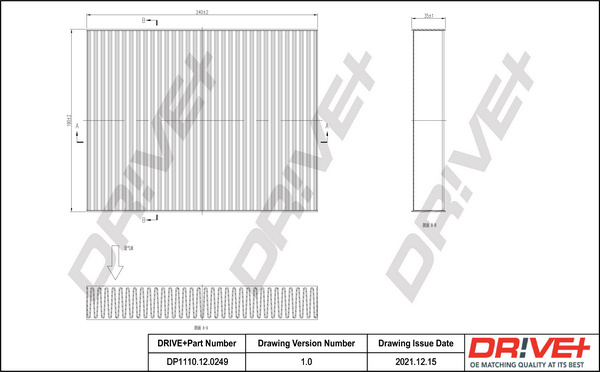 Filtru, aer habitaclu (DP1110120249 DRIVE) FORD