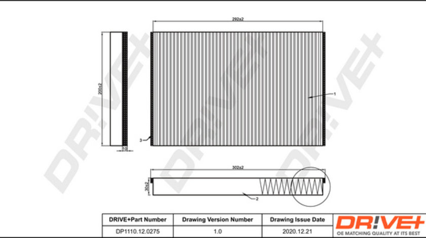 Filtru, aer habitaclu (DP1110120275 DRIVE) OPEL,VAUXHALL