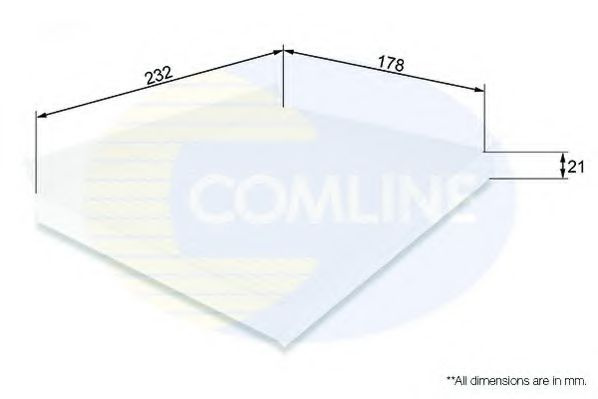 Filtru, aer habitaclu FIAT BRAVO II (198) (2006 - 2016) COMLINE EKF103 piesa NOUA