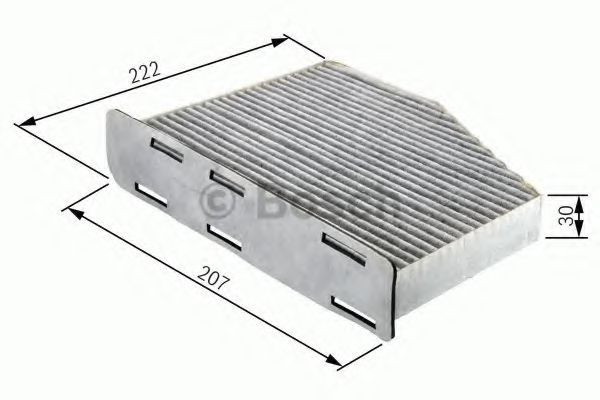 Filtru, aer habitaclu FIAT DOBLO Microbus (223, 119) (2001 - 2016) BOSCH 1 987 432 365 piesa NOUA