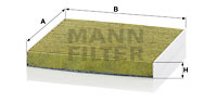 Filtru, aer habitaclu (FP2043 MANN-FILTER) BESTURN (FAW),MAZDA