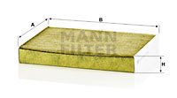 Filtru, aer habitaclu (FP27009 MANN-FILTER) FIAT,NISSAN,OPEL,RENAULT,VAUXHALL