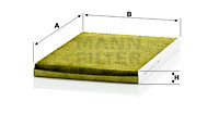 Filtru, aer habitaclu (FP2882 MANN-FILTER) AUDI,SEAT,SKODA,VW,VW (FAW)