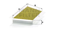 Filtru, aer habitaclu (FP3448 MANN-FILTER) PEUGEOT