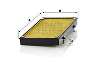 Filtru, aer habitaclu (FP3454 MANN-FILTER) NISSAN,OPEL,RENAULT,VAUXHALL