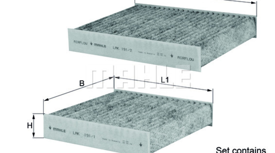 Filtru, aer habitaclu (LAK191S MAHLE KNECHT) Citroen,DS,MAHINDRA,MERCEDES-BENZ,PEUGEOT,VOLVO,VW