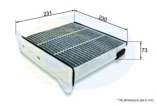 Filtru, aer habitaclu MITSUBISHI OUTLANDER I (CU) (2001 - 2006) COMLINE EKF349A piesa NOUA