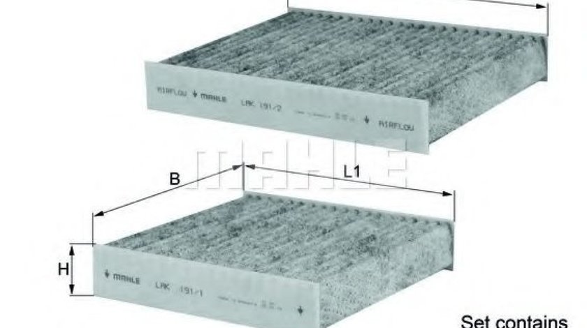 Filtru, aer habitaclu PEUGEOT 207 SW (WK) (2007 - 2016) MAHLE ORIGINAL LAK 191/S piesa NOUA