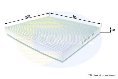 Filtru, aer habitaclu TOYOTA COROLLA (CDE12, ZZE12, NDE12, ZDE12) (2001 - 2007) COMLINE EKF187 piesa...