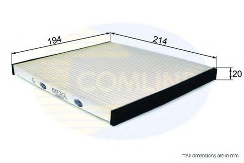 Filtru, aer habitaclu TOYOTA COROLLA Verso (ZDE12, CDE12) (2001 - 2004) COMLINE EKF312 piesa NOUA
