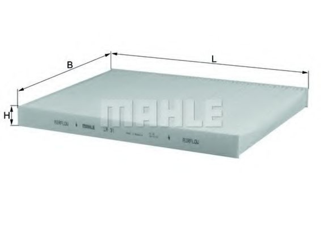 Filtru, aer habitaclu VW CADDY II Combi (9K9B) (1995 - 2004) MAHLE ORIGINAL LA 31 piesa NOUA