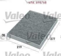 Filtru, aer habitaclu VW TRANSPORTER V platou / sasiu (7JD, 7JE, 7JL, 7JY, 7JZ, 7FD) (2003 - 2016) VALEO 698768 piesa NOUA