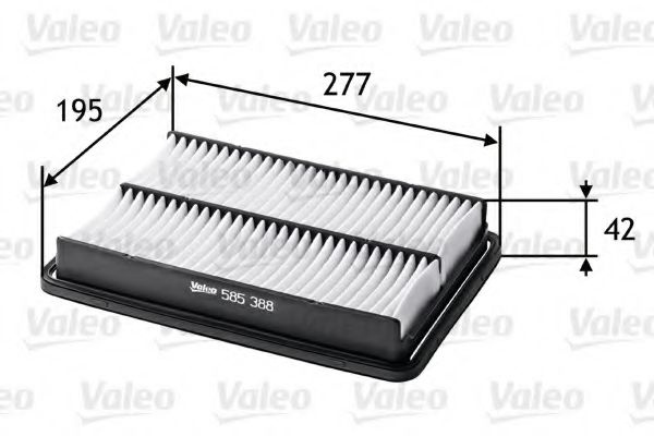 Filtru aer HYUNDAI SANTA FE II (CM) (2005 - 2012) VALEO 585388 piesa NOUA