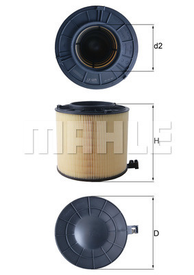 Filtru aer (LX4406 MAHLE KNECHT) AUDI