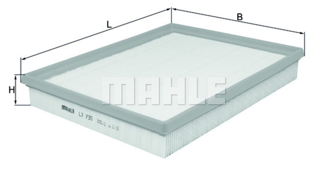 Filtru aer (LX735 MAHLE KNECHT) ALFA ROMEO,AUDI,BMW,CHEVROLET,Citroen,DACIA,DAEWOO,DS,FIAT,FORD,HONDA,HYUNDAI,IVECO,JAGUAR,KIA,LANCIA,LAND ROVER,LEXUS,LTI,MAZDA,MERCEDES-BENZ,MINI,NISSAN,OPEL,PEUGEOT,