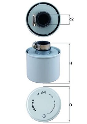 Filtru Aer Mahle Original Volvo LX 1245