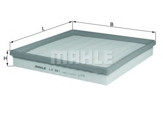Filtru aer MERCEDES E-CLASS (W211) (2002 - 2009) MAHLE ORIGINAL LX 981 piesa NOUA