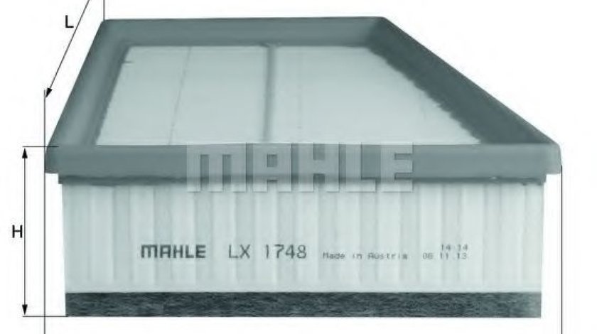 Filtru aer RENAULT FLUENCE (L30) (2010 - 2016) MAHLE ORIGINAL LX 1748 piesa NOUA