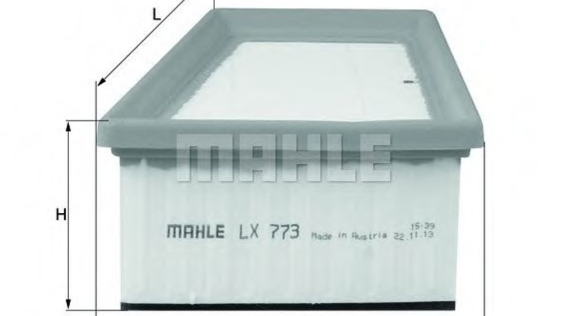 Filtru aer RENAULT MEGANE II (BM0/1, CM0/1) (2002 - 2011) MAHLE ORIGINAL LX 773 piesa NOUA