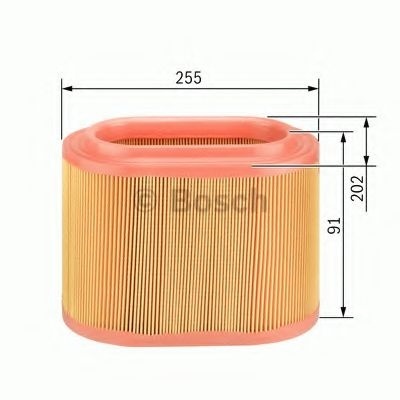 Filtru aer RENAULT SYMBOL II (LU1/2) (2008 - 2013) BOSCH 1 457 433 311 piesa NOUA