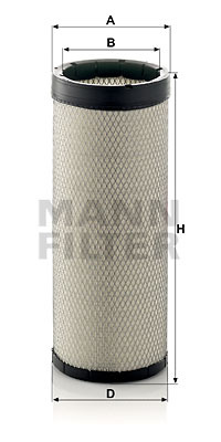 Filtru aer secundar (CF1800 MANN-FILTER) MACK,RENAULT TRUCKS,VOLVO