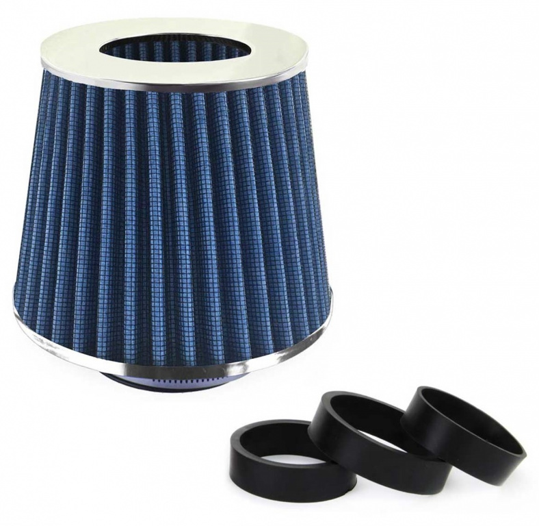 Filtru Aer Sport Conic + 3 Adaptoare Amio Albastru 02458
