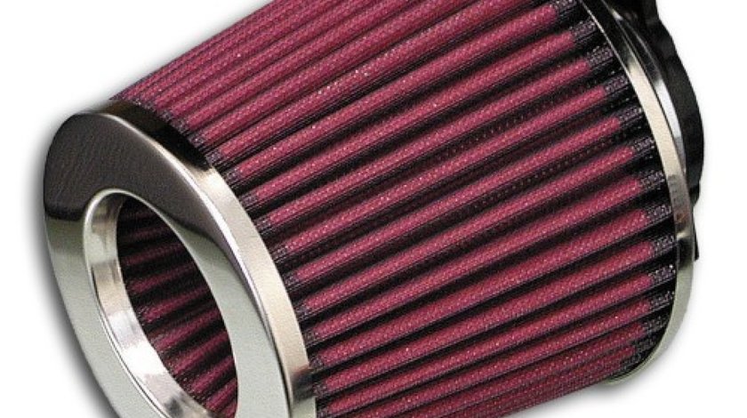 Filtru aer sport cu diametru 60 / 70 / 76 / 84 si 90mm universal Rosu cu capac Cromat