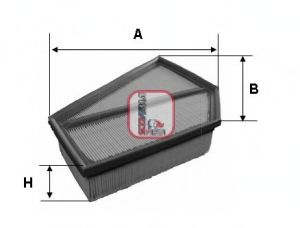 Filtru aer VOLVO S40 II (MS) (2004 - 2016) SOFIMA S 3349 A piesa NOUA