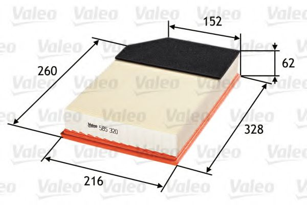 Filtru aer VOLVO XC90 I (2002 - 2016) VALEO 585320 piesa NOUA