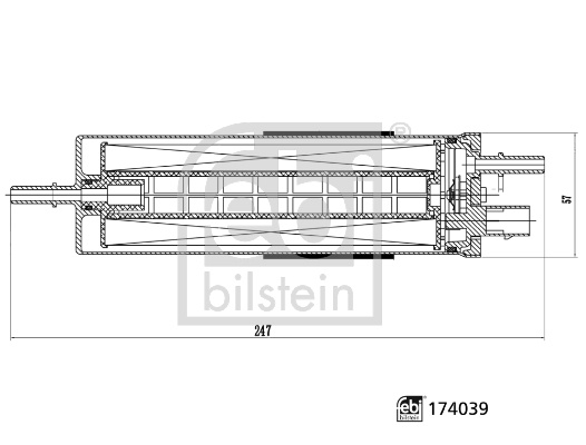 Filtru combustibil (174039 FEBI BILSTEIN) VOLVO