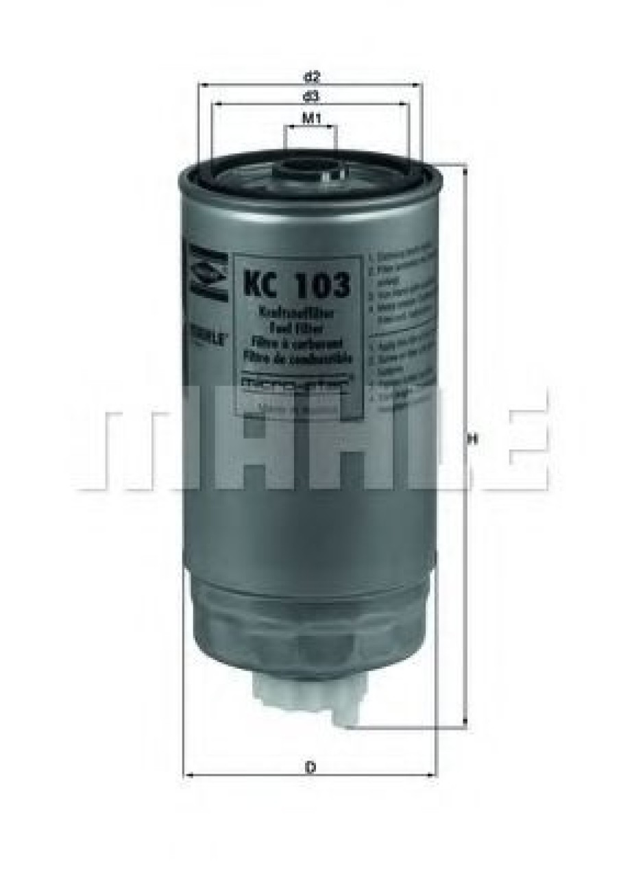 Filtru combustibil ALFA ROMEO 156 (932) (1997 - 2005) KNECHT KC 103 piesa NOUA