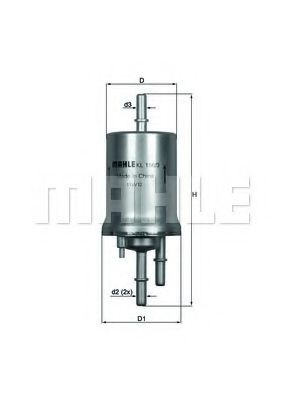 Filtru combustibil AUDI A3 (8P1) (2003 - 2012) MAHLE ORIGINAL KL 156/3 piesa NOUA