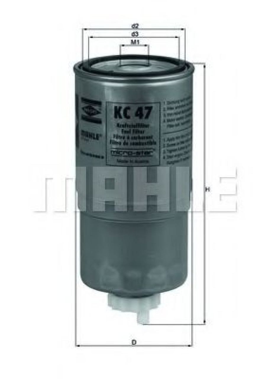 Filtru combustibil BMW Seria 3 (E36) (1990 - 1998) KNECHT KC 47 piesa NOUA