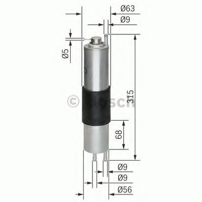 Filtru combustibil BMW Seria 3 (E46) (1998 - 2005) BOSCH 0 450 905 952 piesa NOUA