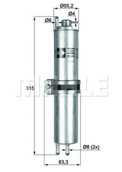 Filtru combustibil BMW Seria 7 (E65, E66, E67) (2001 - 2009) MAHLE ORIGINAL KLH 12 piesa NOUA