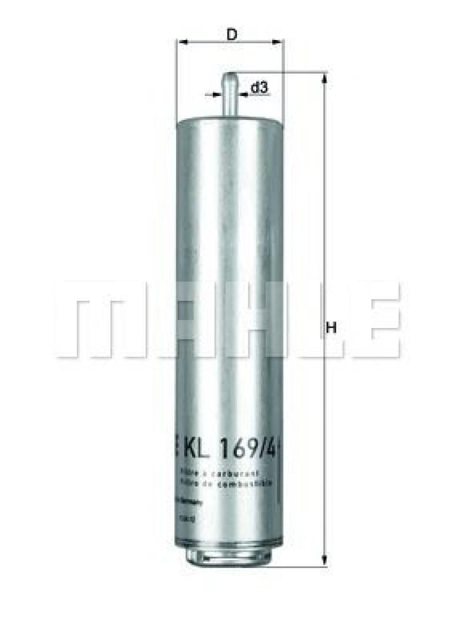 Filtru combustibil BMW X3 (E83) (2004 - 2011) MAHLE ORIGINAL KL 169/4D piesa NOUA