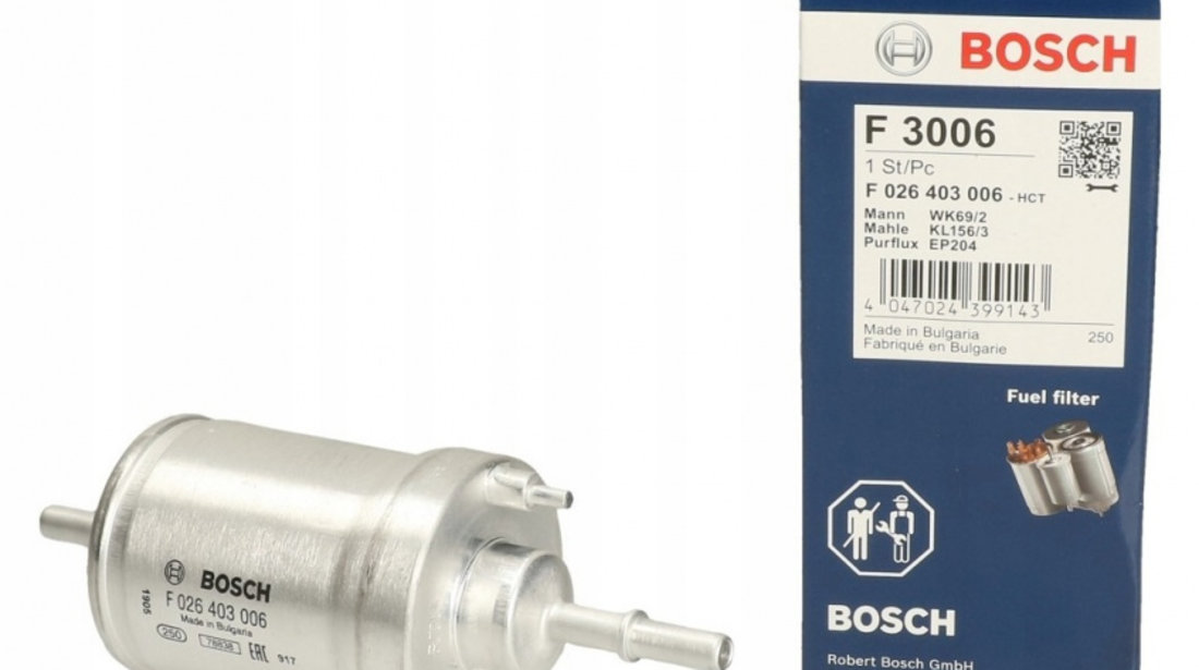 Filtru Combustibil Bosch Audi A3 8P1 2003-2012 F 026 403 006