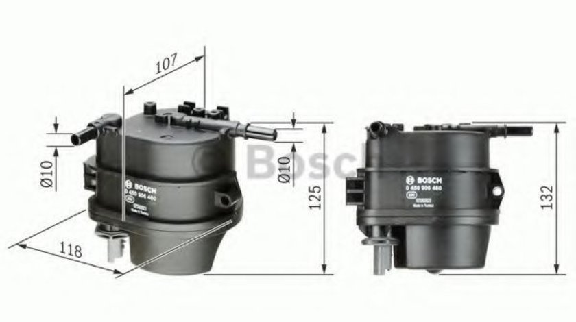Filtru combustibil CITROEN C1 (PM, PN) (2005 - 2016) BOSCH 0 450 906 460 produs NOU