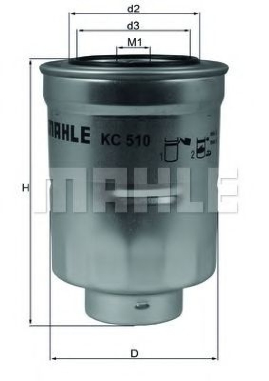 Filtru combustibil CITROEN C4 AIRCROSS (2010 - 2016) MAHLE ORIGINAL KC 510D piesa NOUA