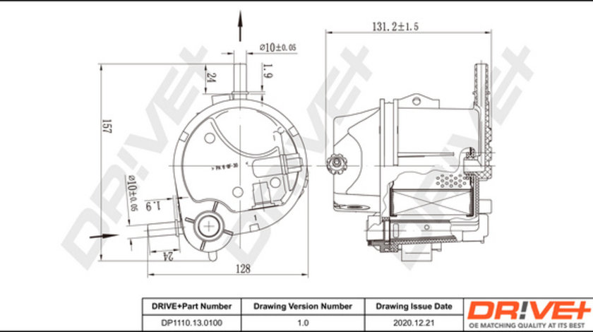 Filtru combustibil (DP1110130100 DRIVE) Citroen,FORD,MAZDA,PEUGEOT,TOYOTA