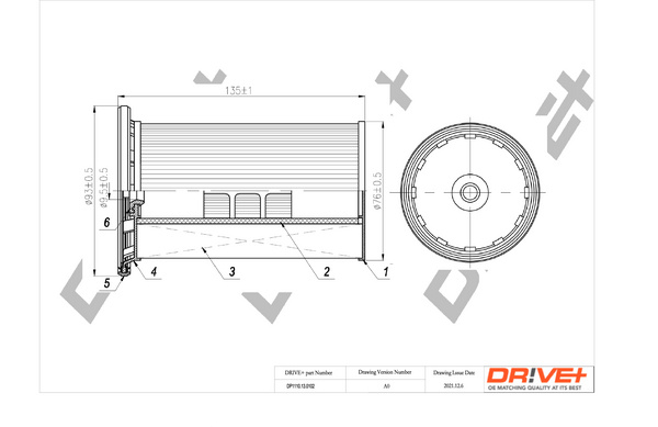 Filtru combustibil (DP1110130102 DRIVE) AUDI,SEAT,VW