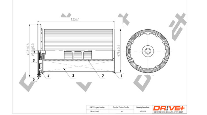 Filtru combustibil (DP1110130102 DRIVE) AUDI,SEAT,VW