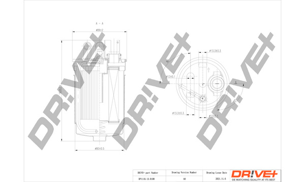Filtru combustibil (DP1110130108 DRIVE) AUDI,SKODA,VW
