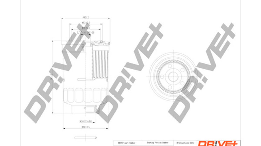 Filtru combustibil (DP1110130125 DRIVE) Citroen,MITSUBISHI,PEUGEOT