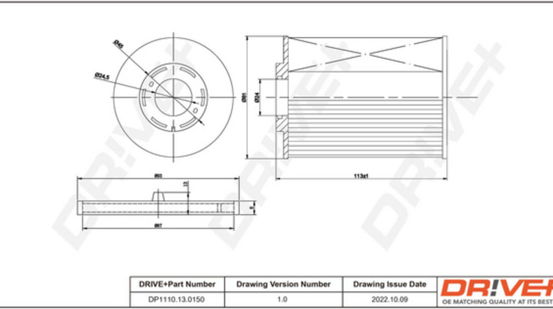 Filtru combustibil (DP1110130150 DRIVE) FORD,VOLVO